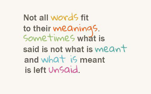 Not all words fit to their